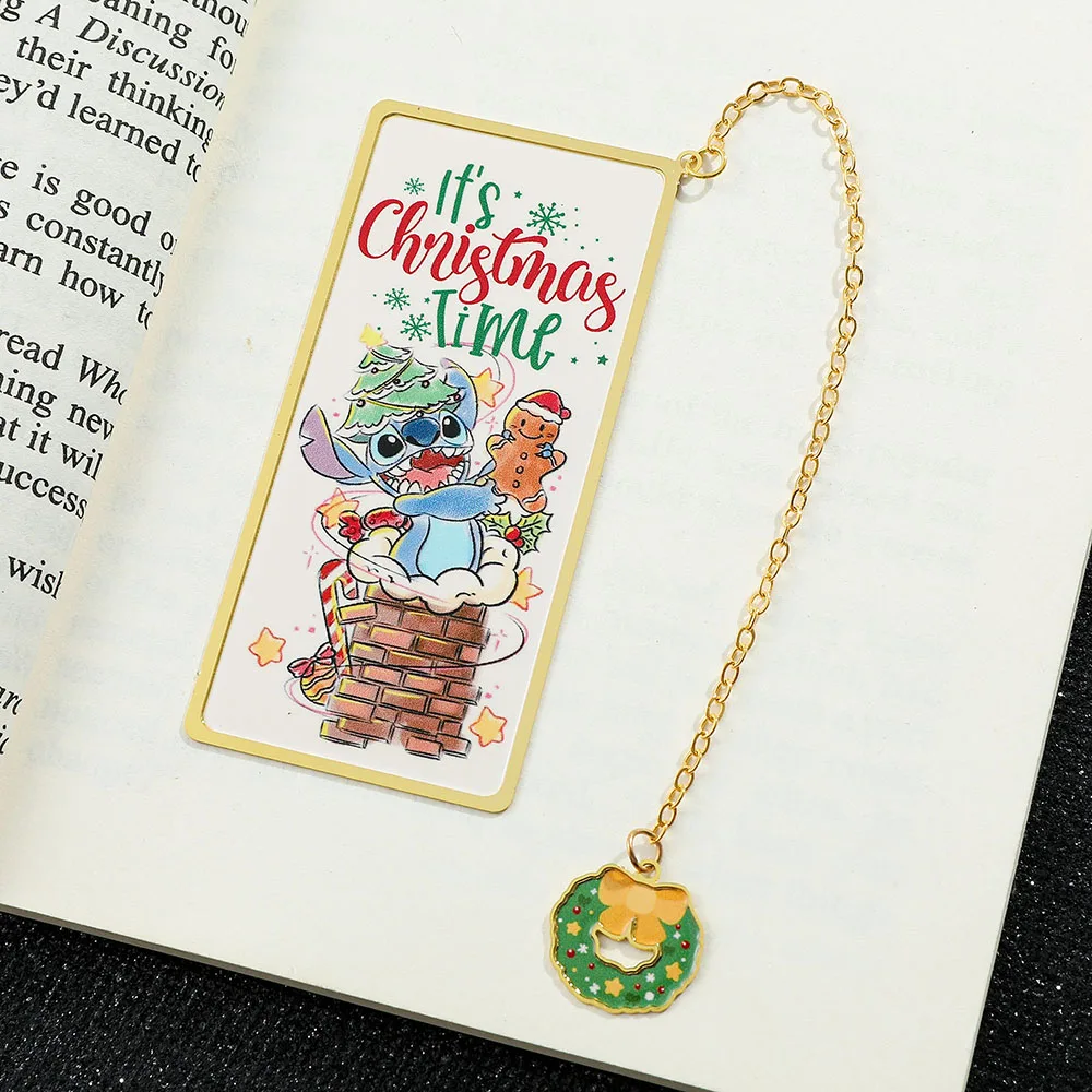 Anime Cartoon Stitch Book Mark Disney Metal Bookmarks Female Fans Collection Stationery Girls Gift Kids Birthday Stationery