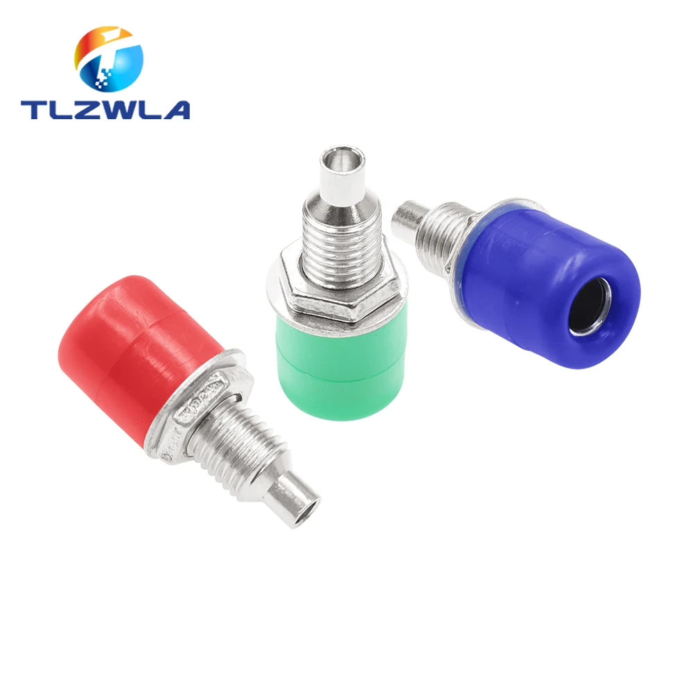 5PCS Insulated Safety 4MM Banana Plug Socket Jack Panel Mount Binding Post Connector Multimeter Socket Banana head