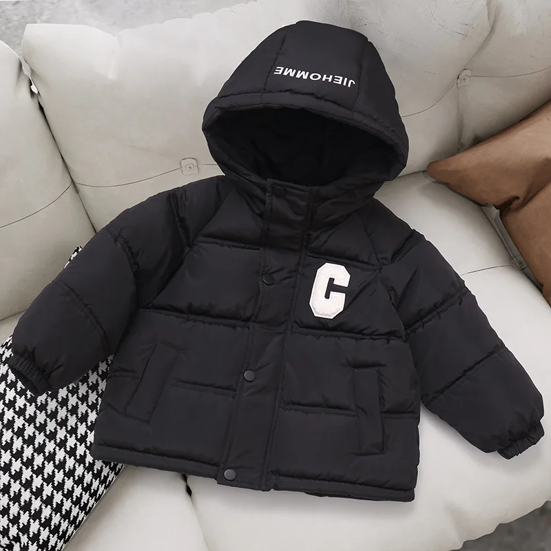 2024 new children's cotton-padded Korean cartoon girl baby cotton-padded jacket boy cute winter baby thick coat image 5