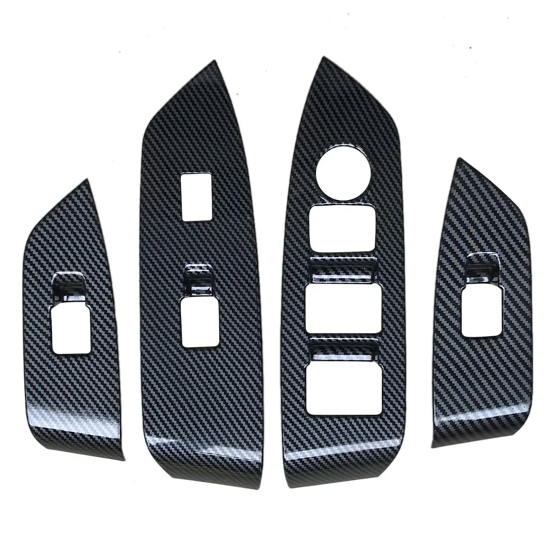 4pc Carbon Fiber Color Automobile Door Window Control Panel Cover Trim for Mazda CX-5 CX5 2017-2022 North American Version