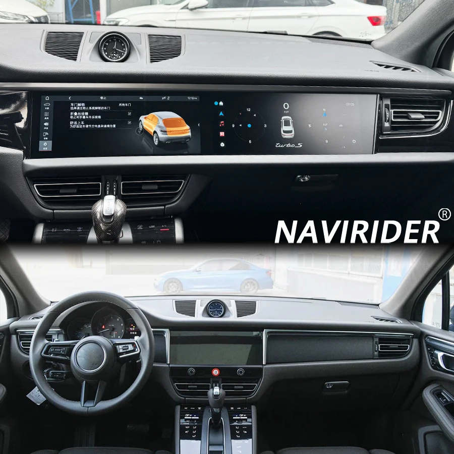 For Porsche Macan 2018-2024 Pcm 5.0 12.3inch Dual Screen Radio Android Auto Car GPS Multimedia Video Player Head Unit Carplay