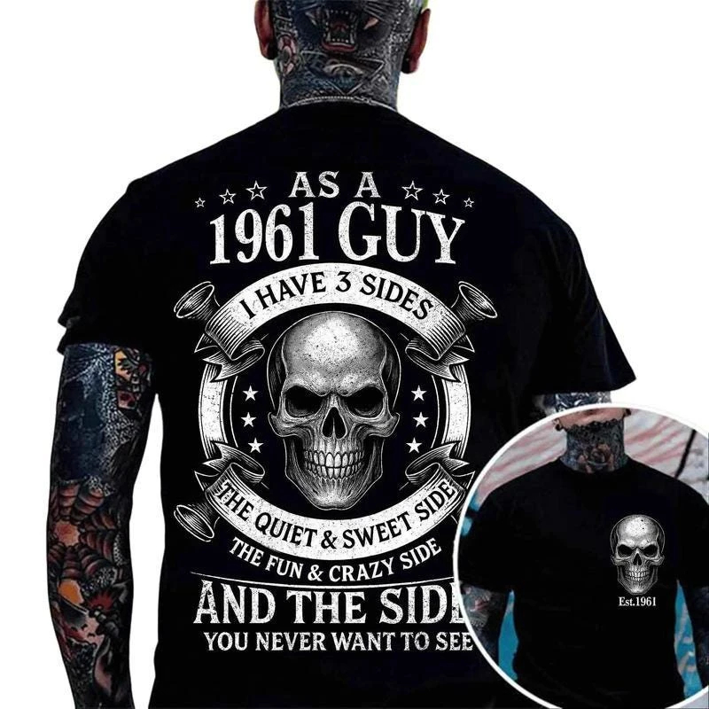 1961 Boomers 2 Side Shirt I Have 3 Sides The Quiet Sweet Side Finger Generation Tee Full Colors Men Women Y2K Summer Oversized