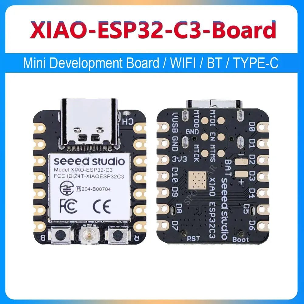 

XIAO ESP32C3 RISC-V Tiny SuperMini Development 2.4GHz Wi-Fi BT5.0/ BT mesh 400KB SRAM&4MB Flash Type-C For Arduino/SeeedStudio