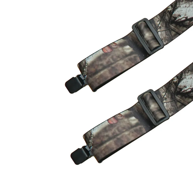 5 X 120cm Adults Men's Suspenders Camouflage X-Type 4 Clips Elastic Braces Casual Suspensorios Adjustable Belt Strap