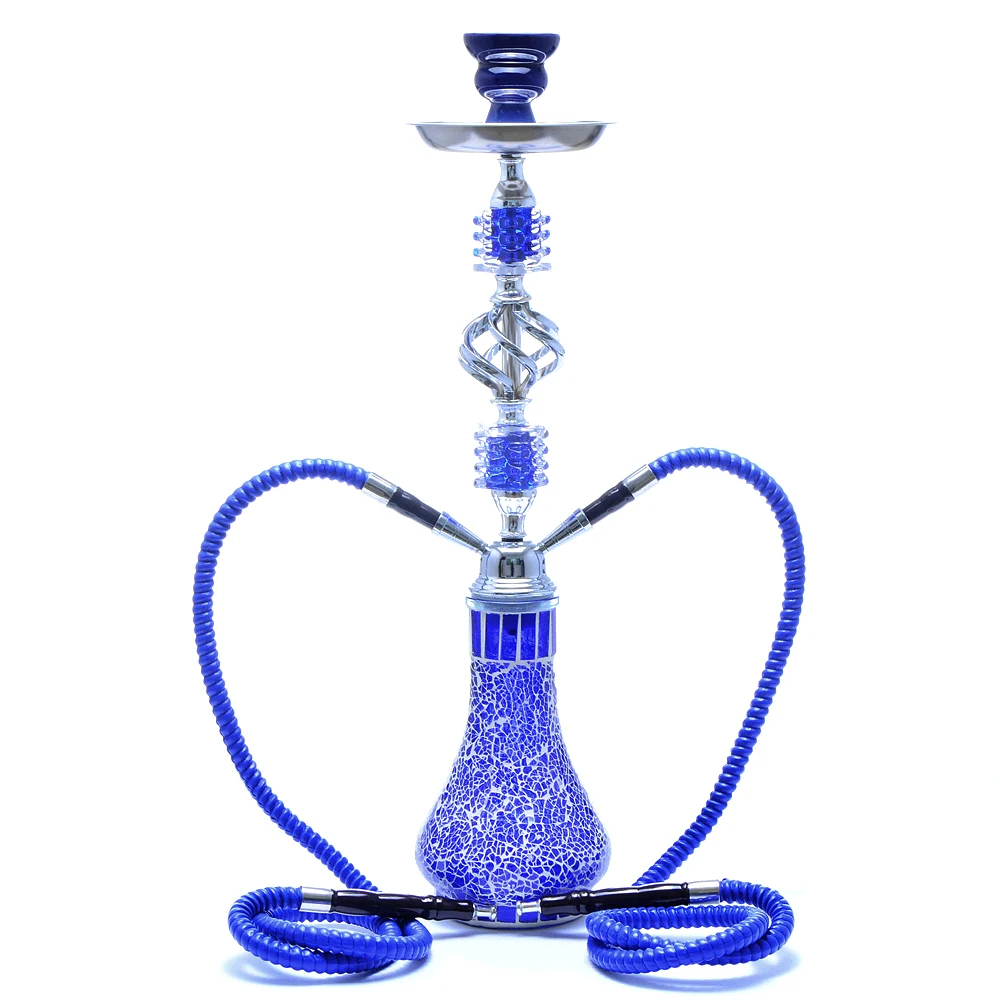 DEJAYA Shisha Hookah Narguile Completo Sisha Pipe Modern Glass Craft Chicha with Nargile Accessories Flavour Bowl Charcoal Tongs