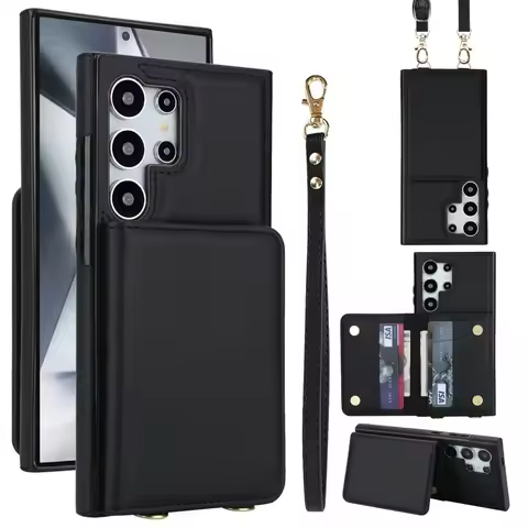 Wallet RFID Blocking Card Holder Crossbody Phone Case For Samsung Galaxy S25 Edge S24 Ultra S23 S22 Plus S21 FE A16 A26 A36 A56