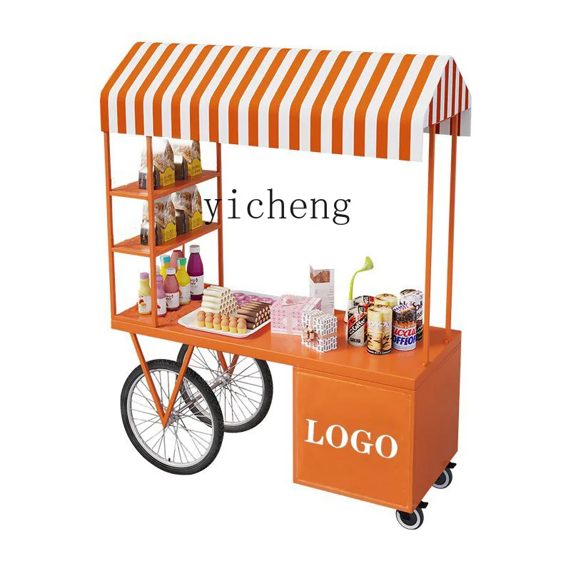 

ZK wrought iron float stall stall trolley night market promotion outdoor movable stall rack