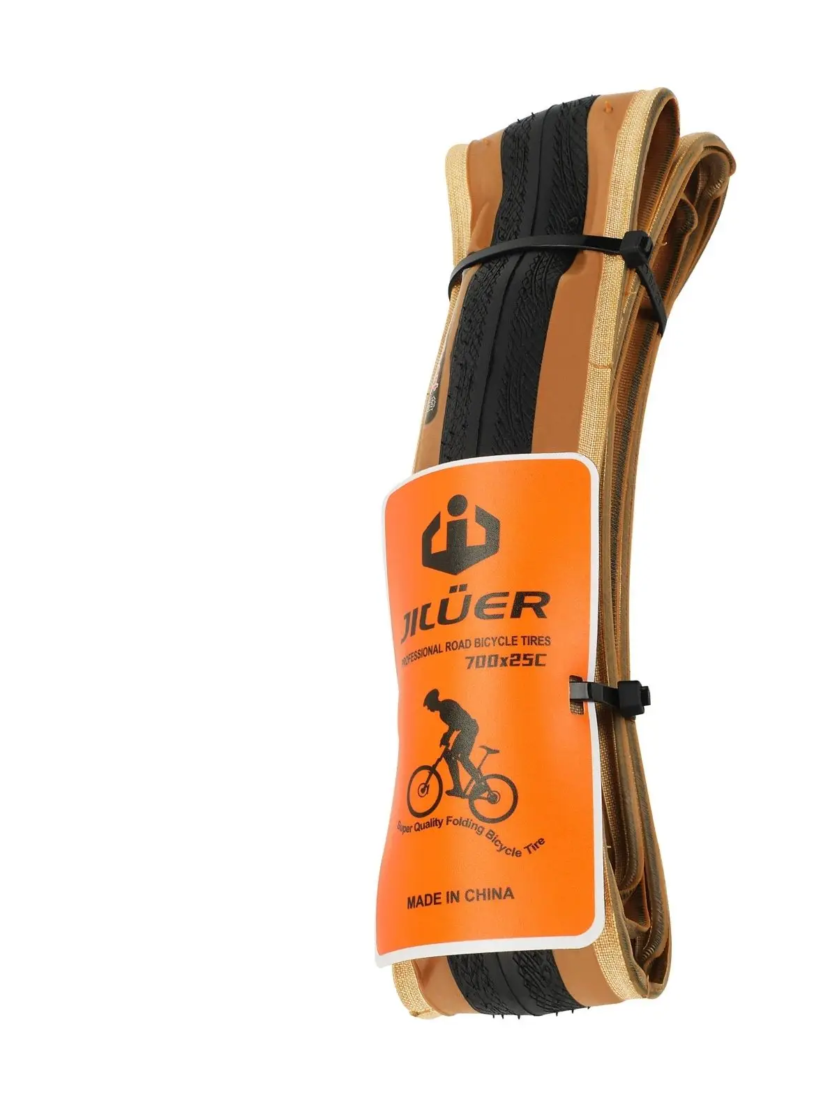 AliExpress NONE JILUER 700C Foldable Black Yello Tires - Puncture Resistant Tyre for Road Bike, 700x25C High Pressure Folding Bicycle Tire 60Tpi