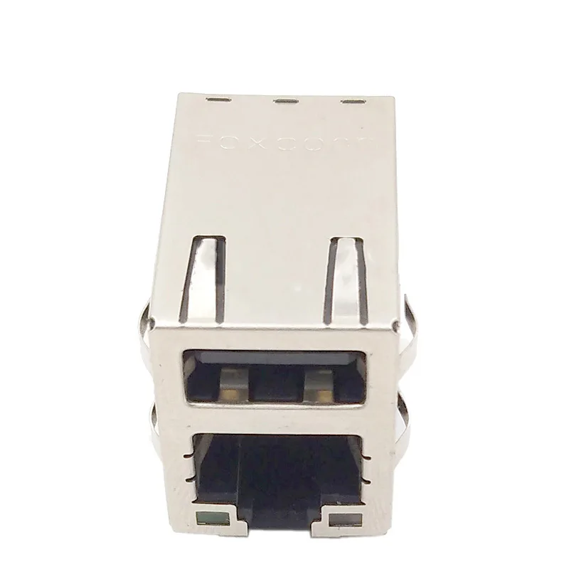 Foxconn JFM24U1A-0183-4F USB2.0+RJ45 Matrixes Ethernet-Schnittstelle Mit Lichtern