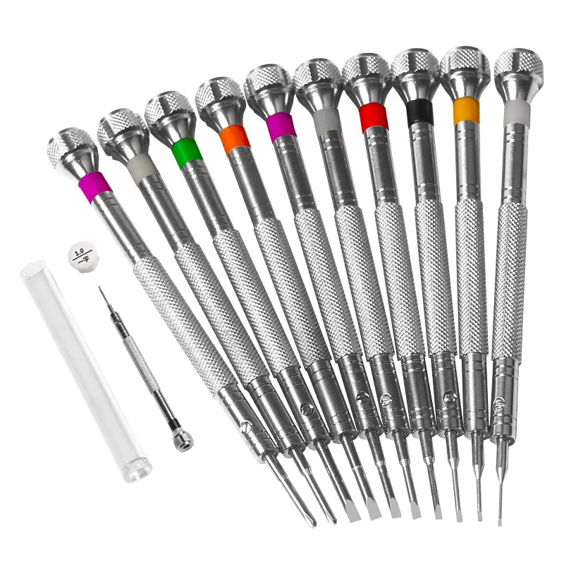 1pcs for Watch / Clock / Eyeglass Maintenance Stainless Steel Precision Screwdriver Set Flathead & Phillips Mini Screwdrivers
