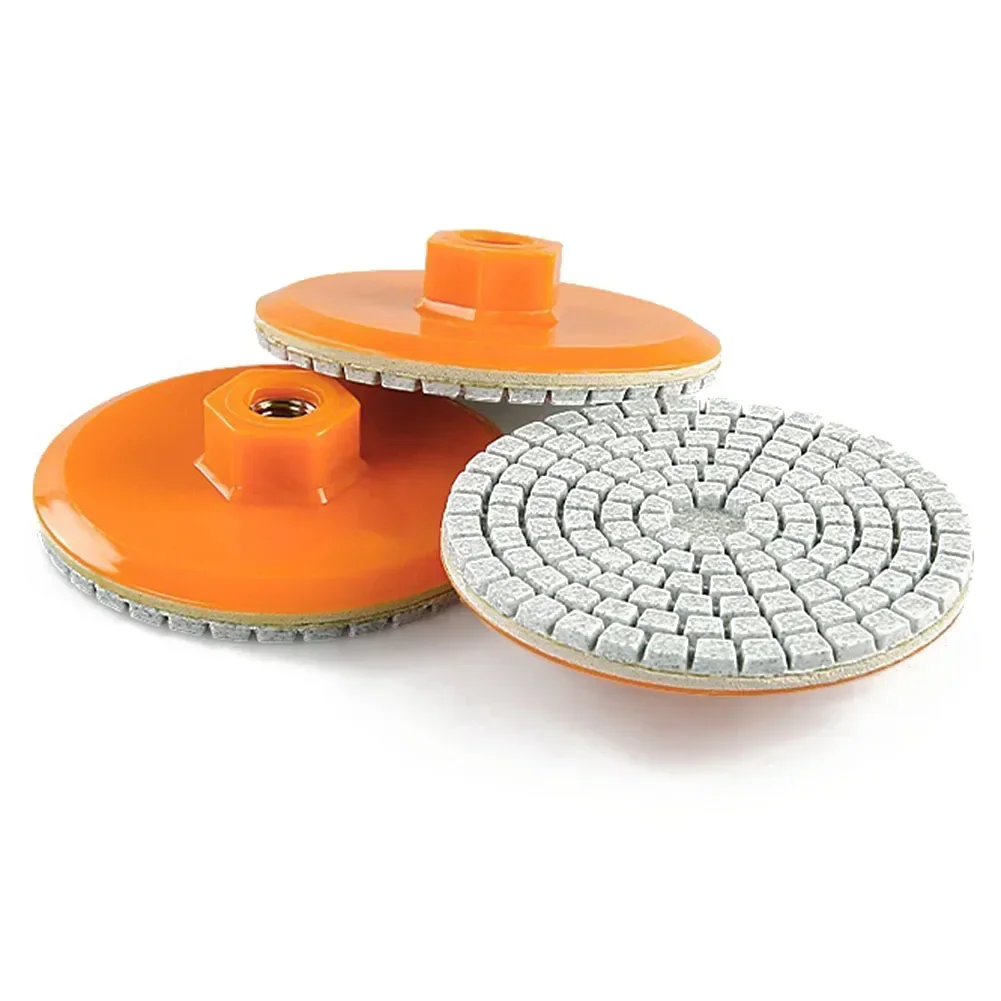80mm 3 pollici - Tampone per lucidatura diamantato Disco abrasivo asciutto e bagnato per marmo Cemento Disco abrasivo integrato Strumenti per smerigliatrice angolare