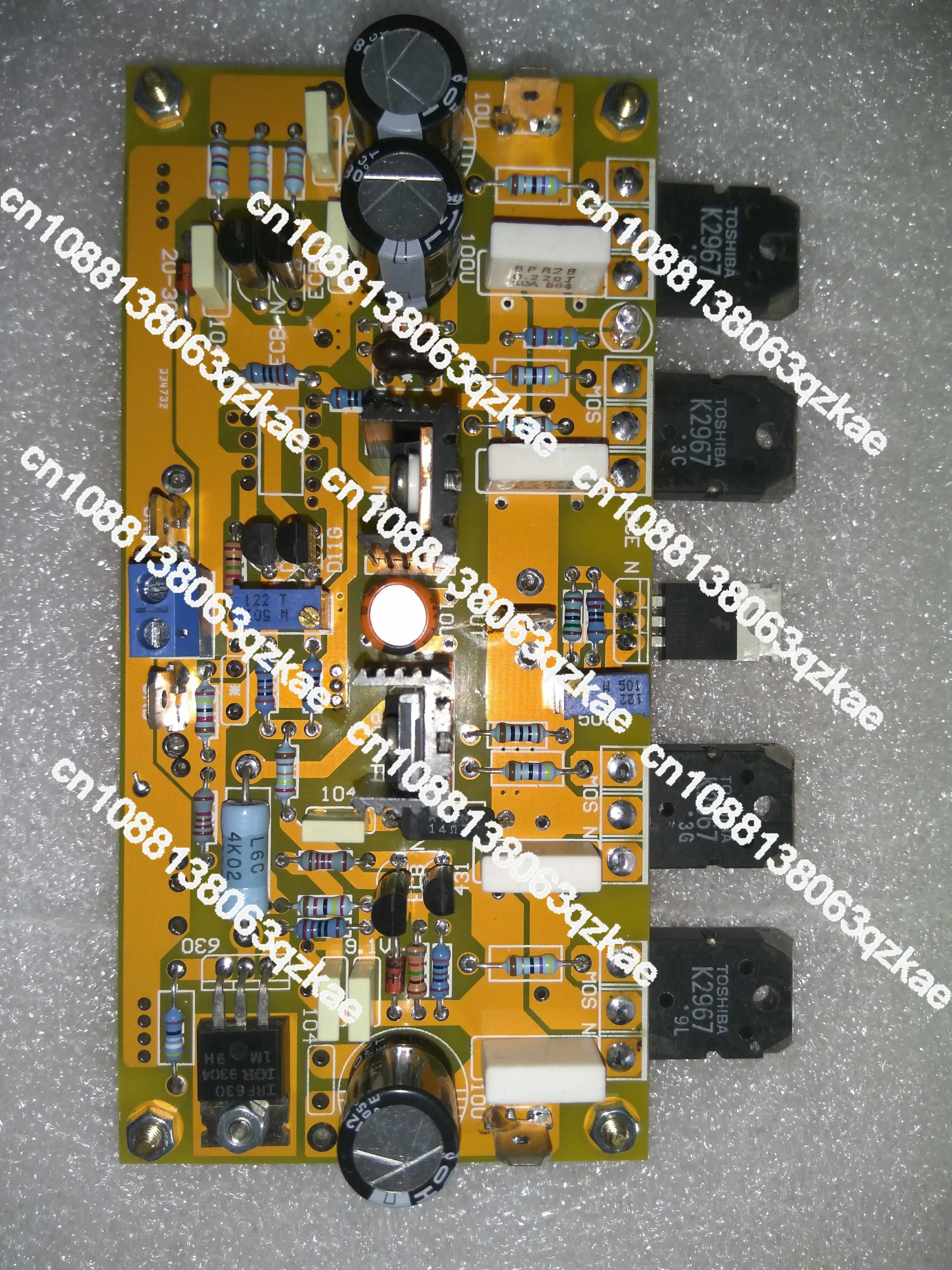 Field transistor input/output large current 2 parallel amplifier board kit (output transistor is 2SK2967)