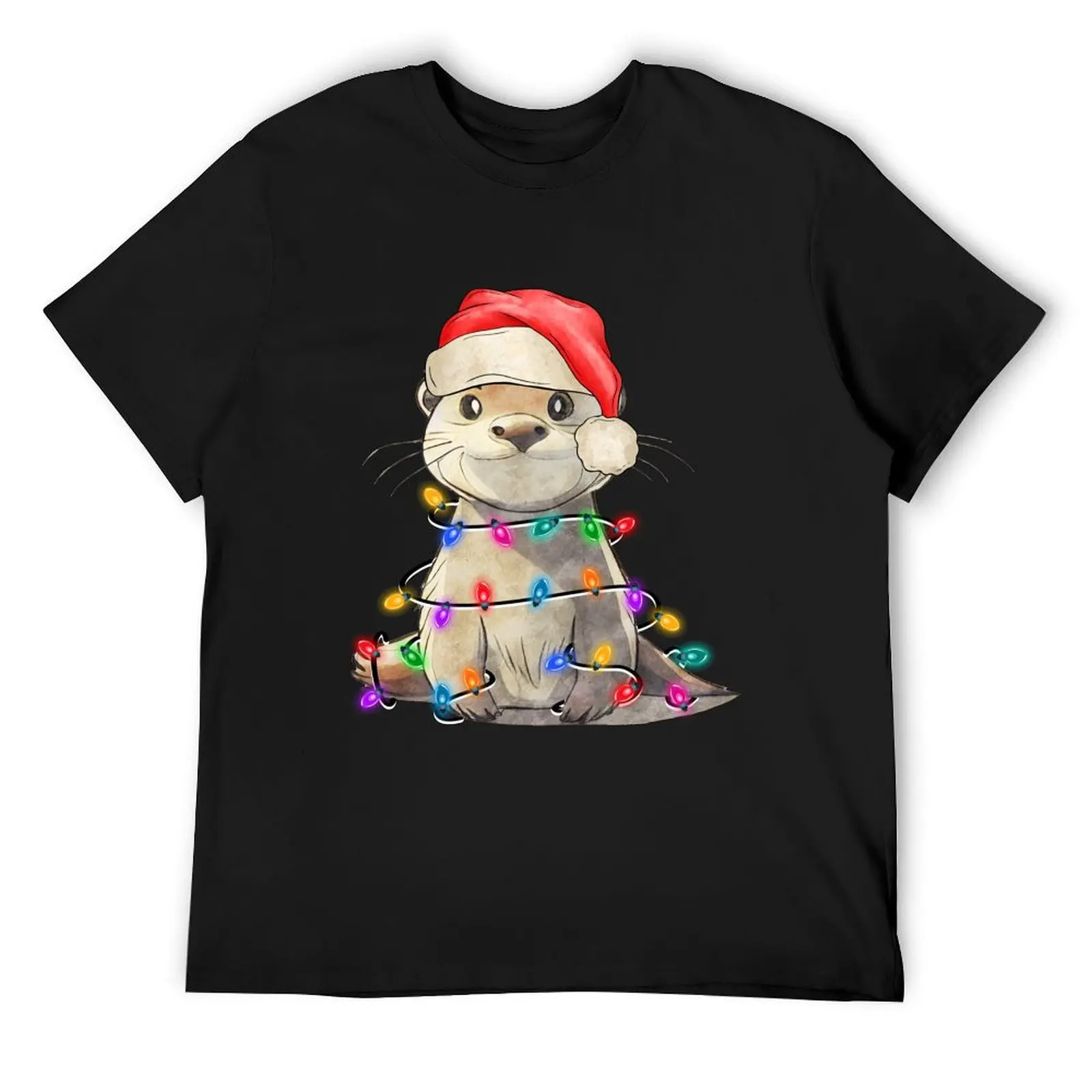 

Merry Christmas Lights Otter T-Shirt