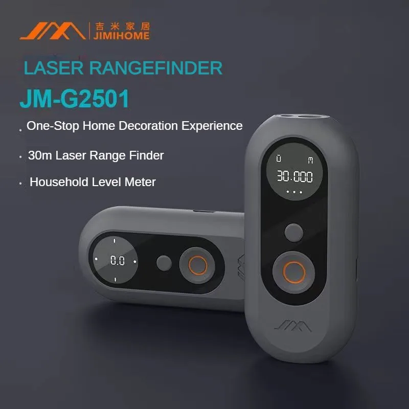 JIMIHOME 30m Mini Laser Distance Meter Level Handheld High-precision Infrared Measuring Ruler Multifunctional Measurement Tool