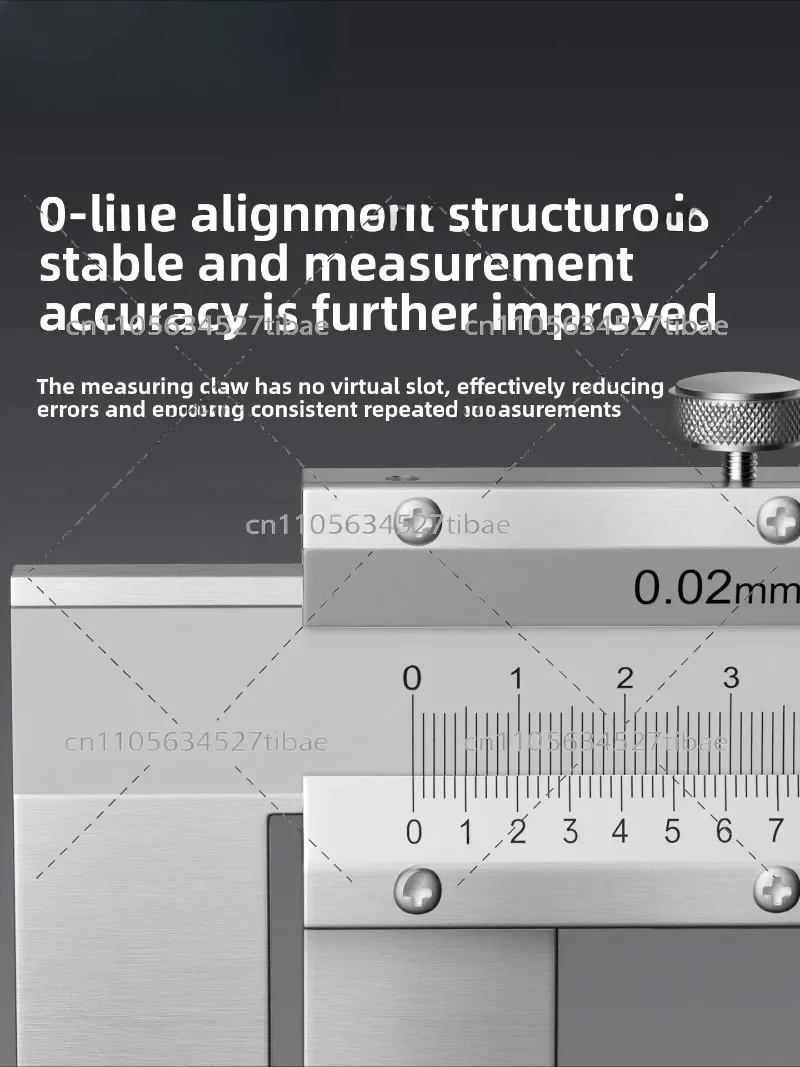 Vernier Caliper 0 500 600 1000mm Stainless Steel High Precision Measuring Tool Extended Jaw Caliper