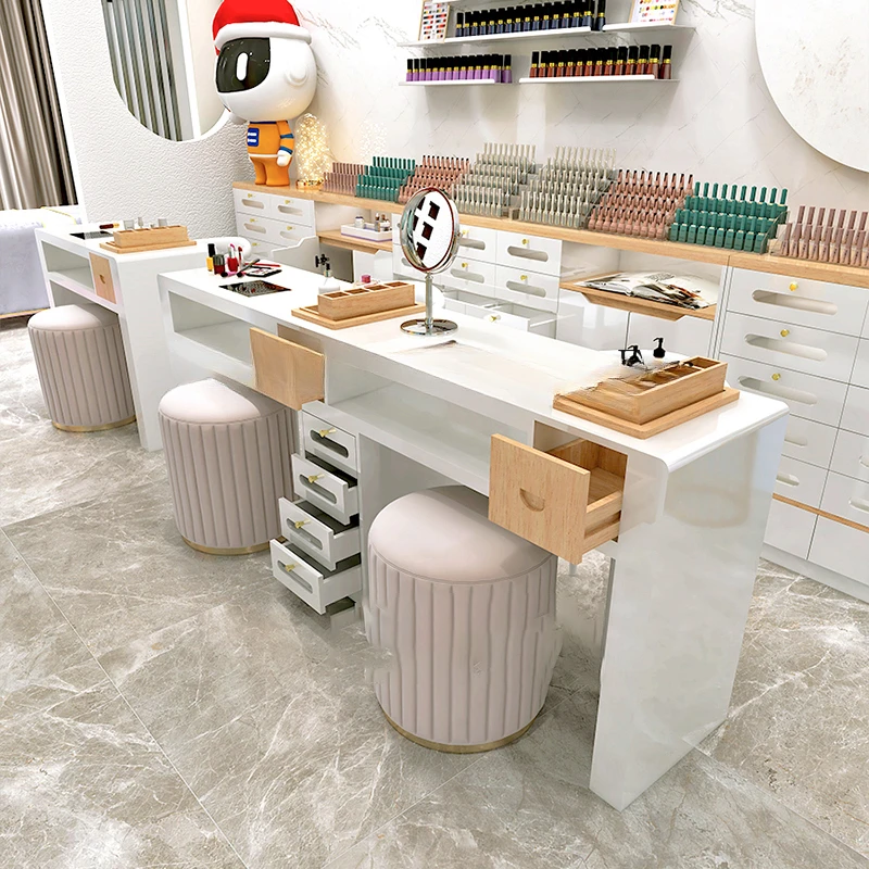 Makeup White Nail Table Luxury Modern Dressing Professional Manicure Table Headboards Mesa Manicura Beauty Furniture