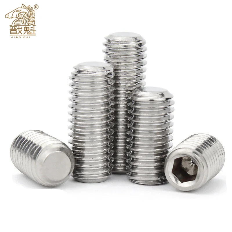 

304 Stainless Steel Hex Socket Set Screws Grub Screw DIN916 M1.6 M2 M2.5 M3 M4 M5 M6 M8 M10 M12