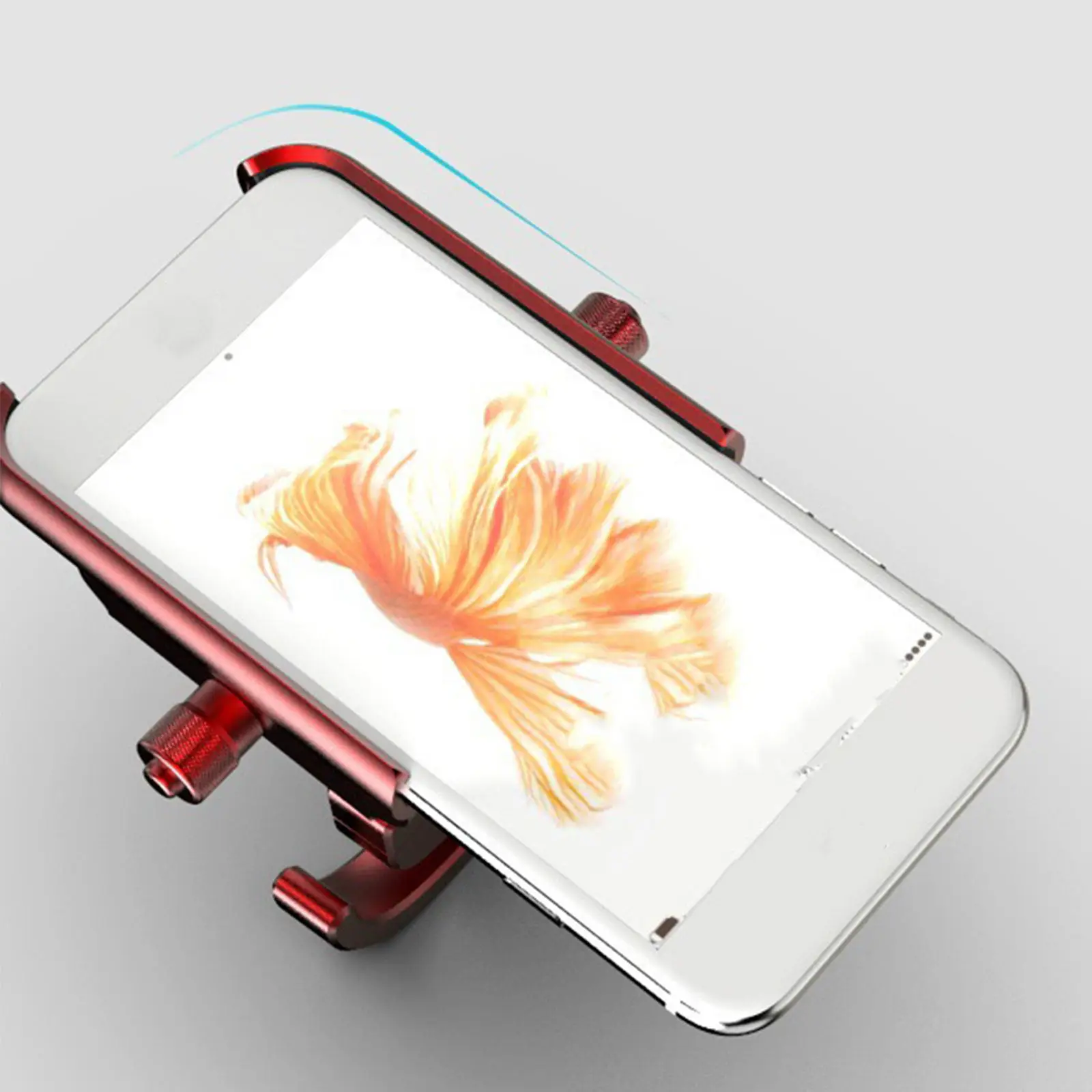 

Алюминиевый держатель для телефона, нескользящий держатель для велосипедного руля, вращающийся на 20-28 мм, навигационный кронштейн, оборудование для езды на мотоцикле, красный цвет