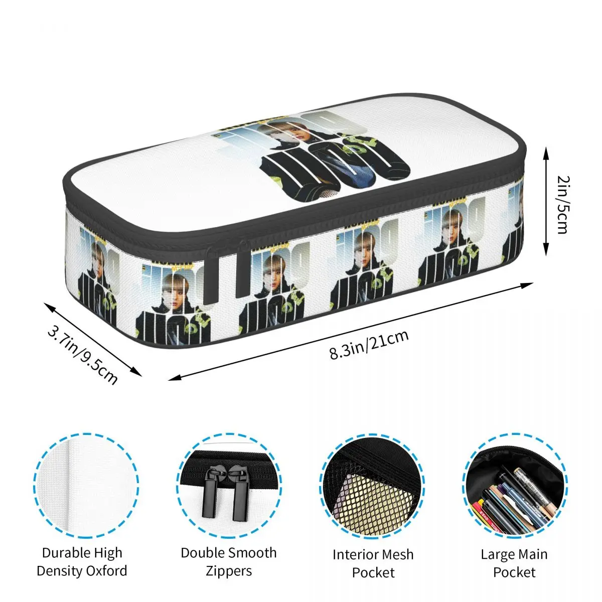 NCT 127 Jungwoo مقلمة بشري خارق للبنين بنات مدرسة صندوق القلم حقيبة أقلام رصاص لوازم مكتبية حقيبة حامل قلم