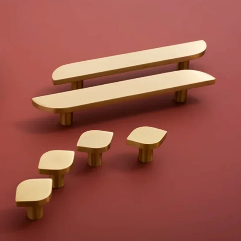 Unique Solid Brass Knobs and Pull Cabinet Knobs Cupboard Handles Furniture Hardware Dresser Drawer Pulls Kitchen Bedroom Decor