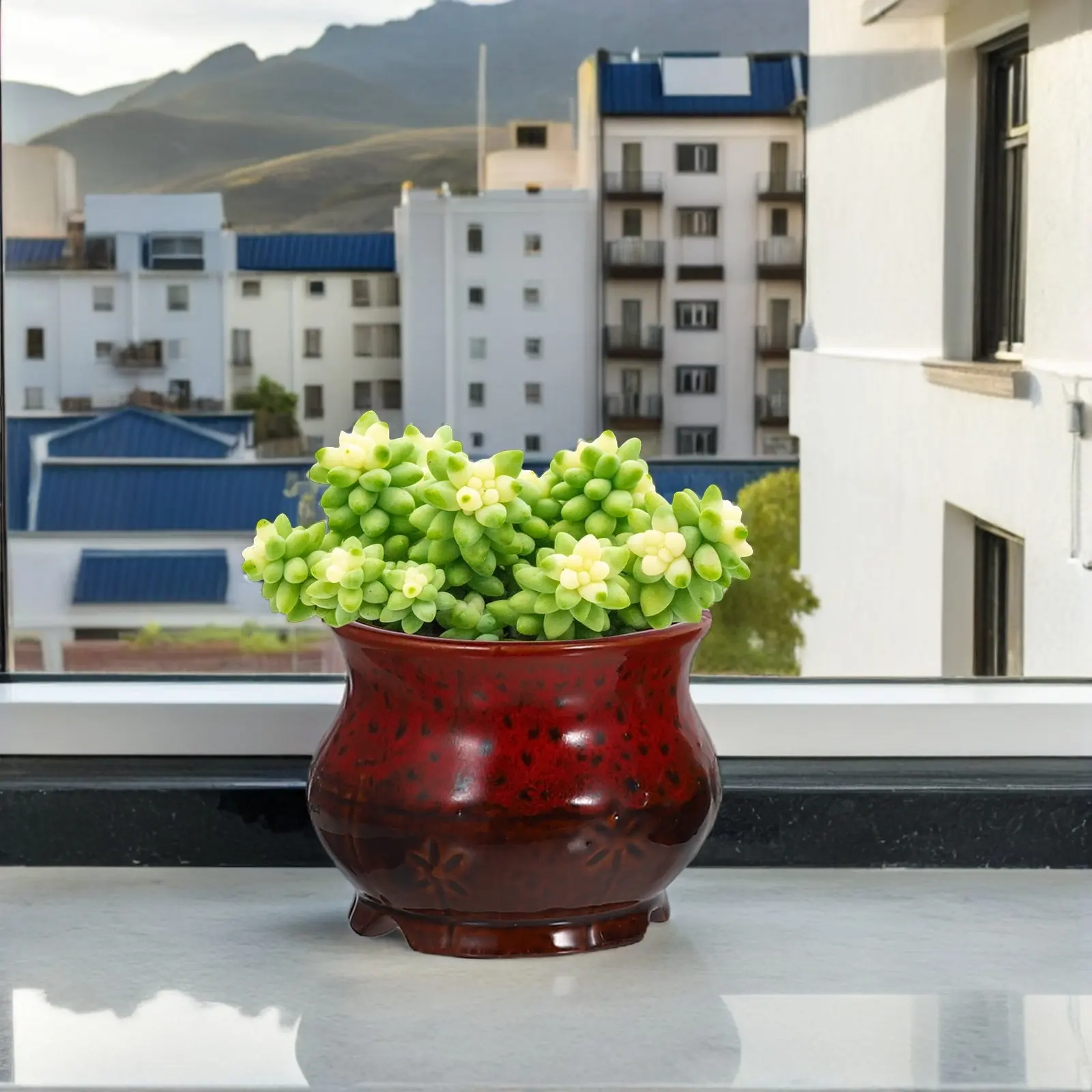 5Pcs Ceramic Flower Pots Vintage Handmade Succulent Planters Indoor Outdoor Bonsai Pots Decorative Plant Containers