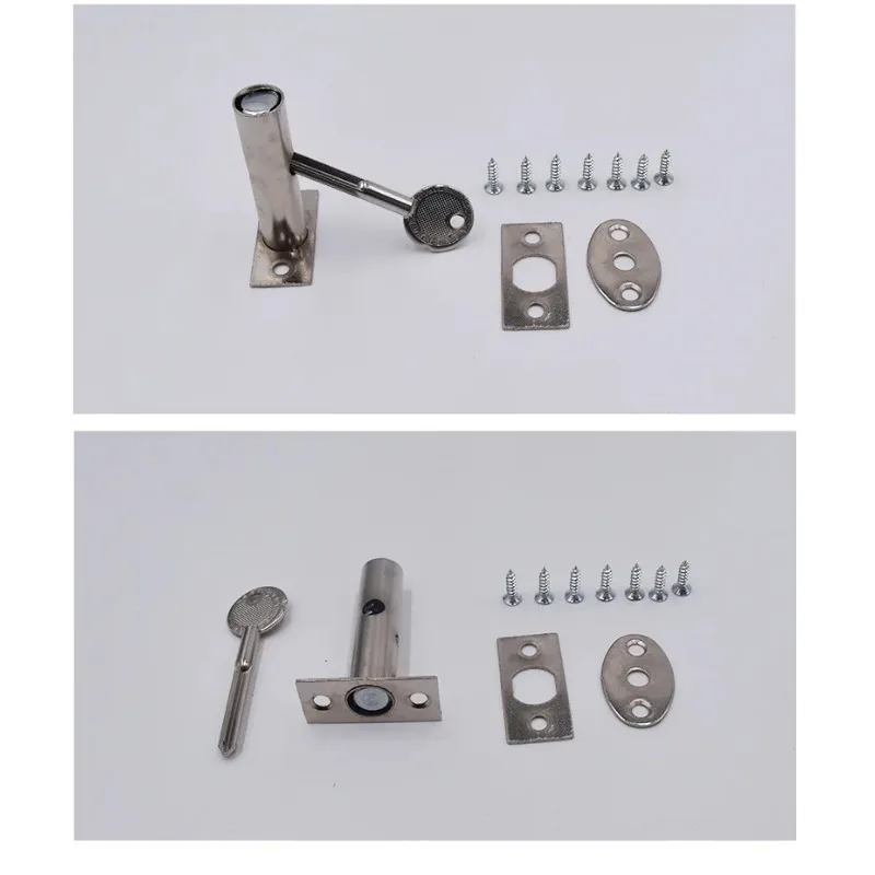 Tube Well Lock with Key Stainless Steel Pipe Tube Lock for Escape Aisle Fireproof Door Hardware cerradura Best Offer