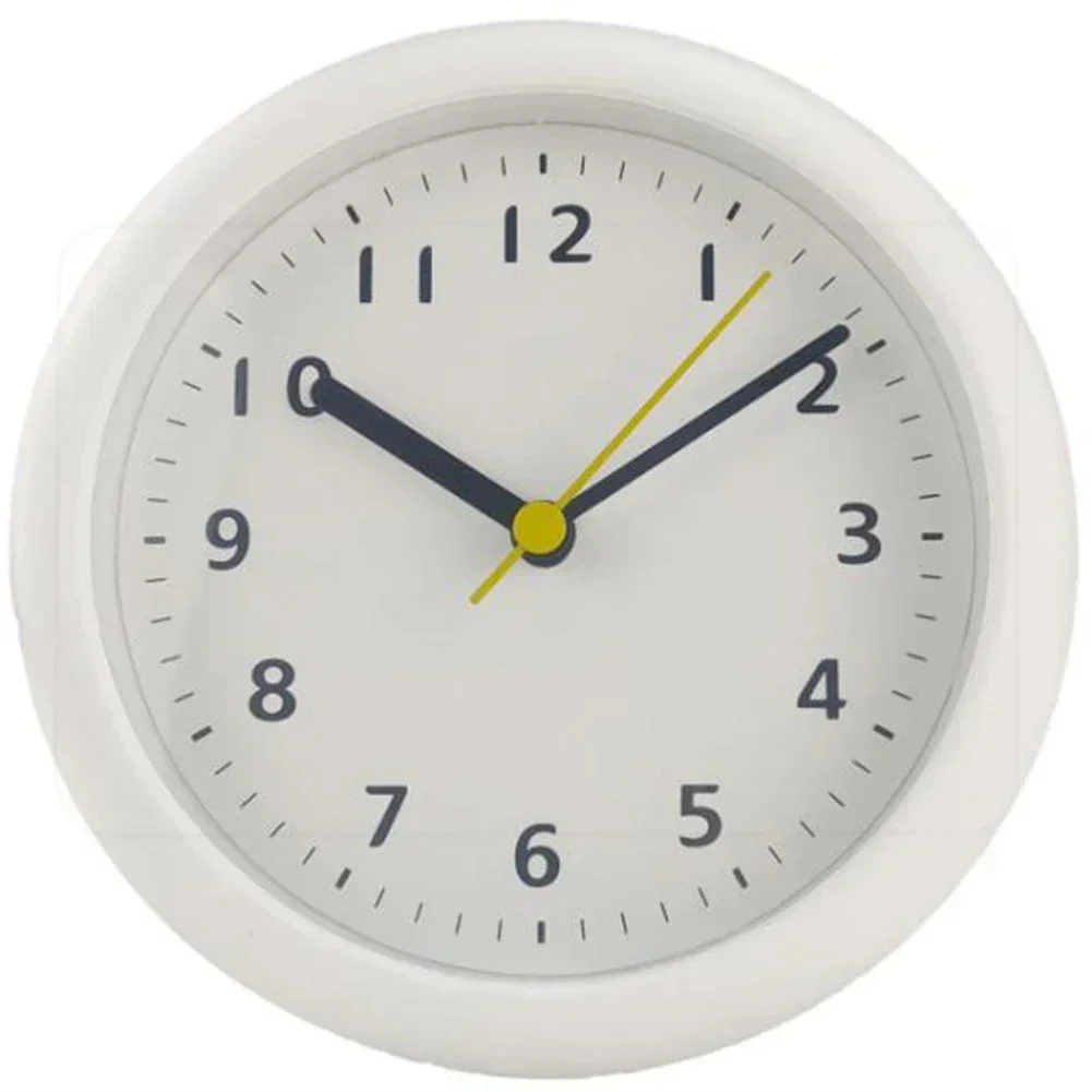 

Bathroom Decor Gray Silent Bathroom Clock Easy To Read Display Clock Decor Easy-to-Read Display Functional Decor