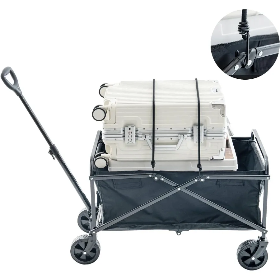 

2 Pack Ropes for Wagon Cart Good Elasticity 39in Long Rope for Heavy Duty Folding Utility Grocery Beach Wagon Collapsible Wagon