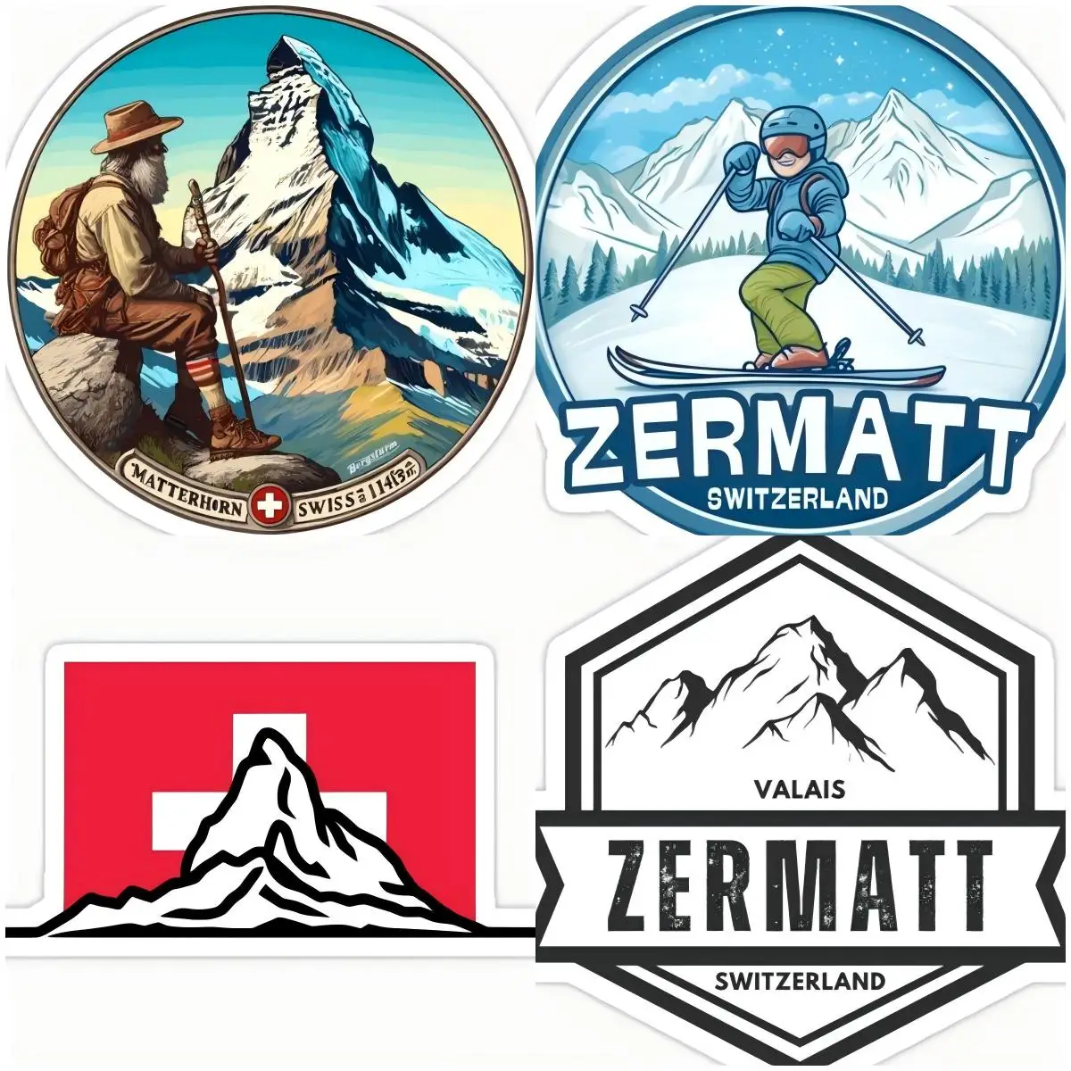 

Zermatt Decal Switzerland sticker Bumper Window Rear Windshield Laptop Styling Fashion Waterproof Cover Scratches Decoration