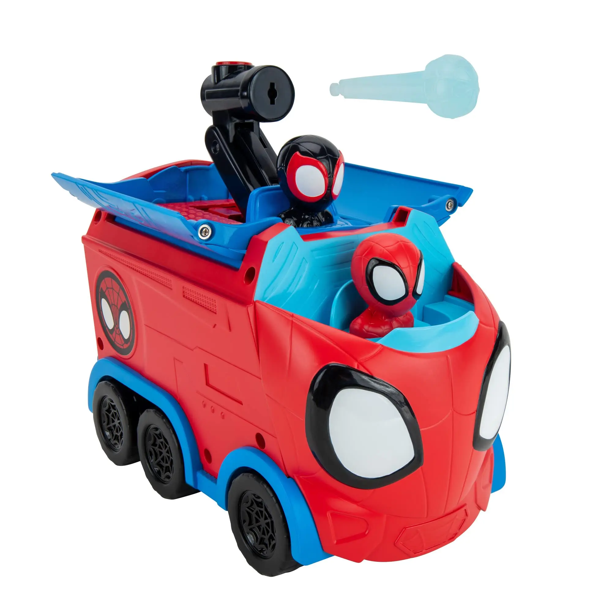 Marvel's Spidey and His Amazing Friends Web Spinning Hauler 8-Inch 3-in-1 Transforming Vehicle Toys ren's Birthday Gifts view 4