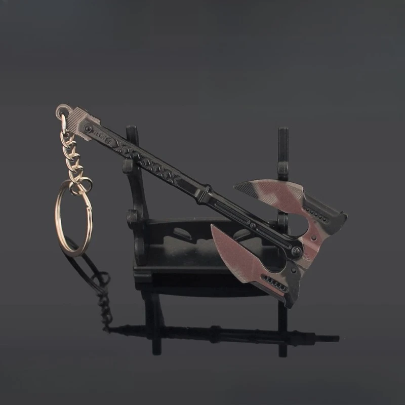 9 ซม.DZB Unyielding Wrath Battle Axe รุ่นทหารพวงกุญแจอุปกรณ์เสริม Miniature อาวุธสะสมยุทธวิธีเกมของขวัญ