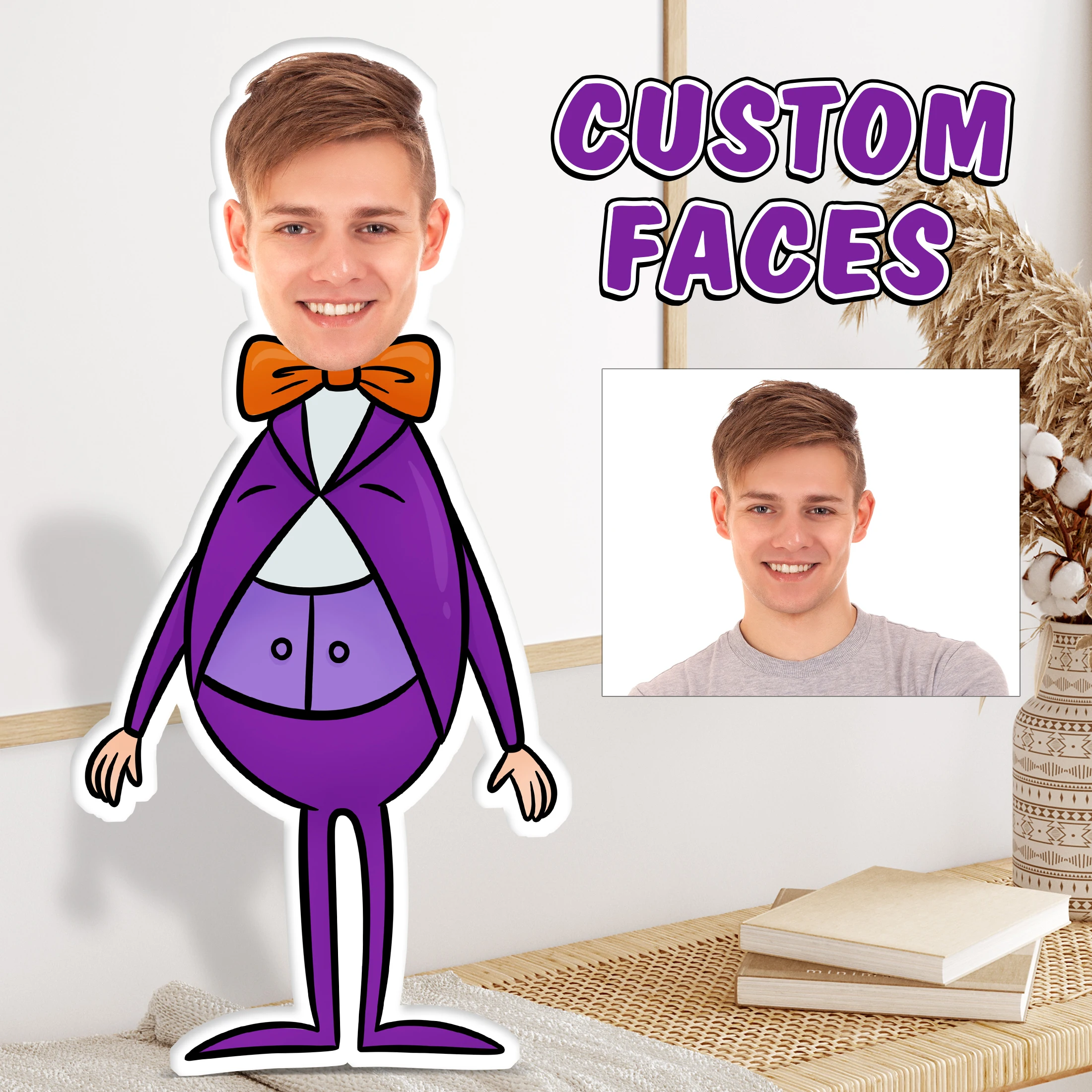 1pc custom face pillow, personalized face pillow, personalized 3D pillow, custom head pillow, custom picture cushion, custom fa