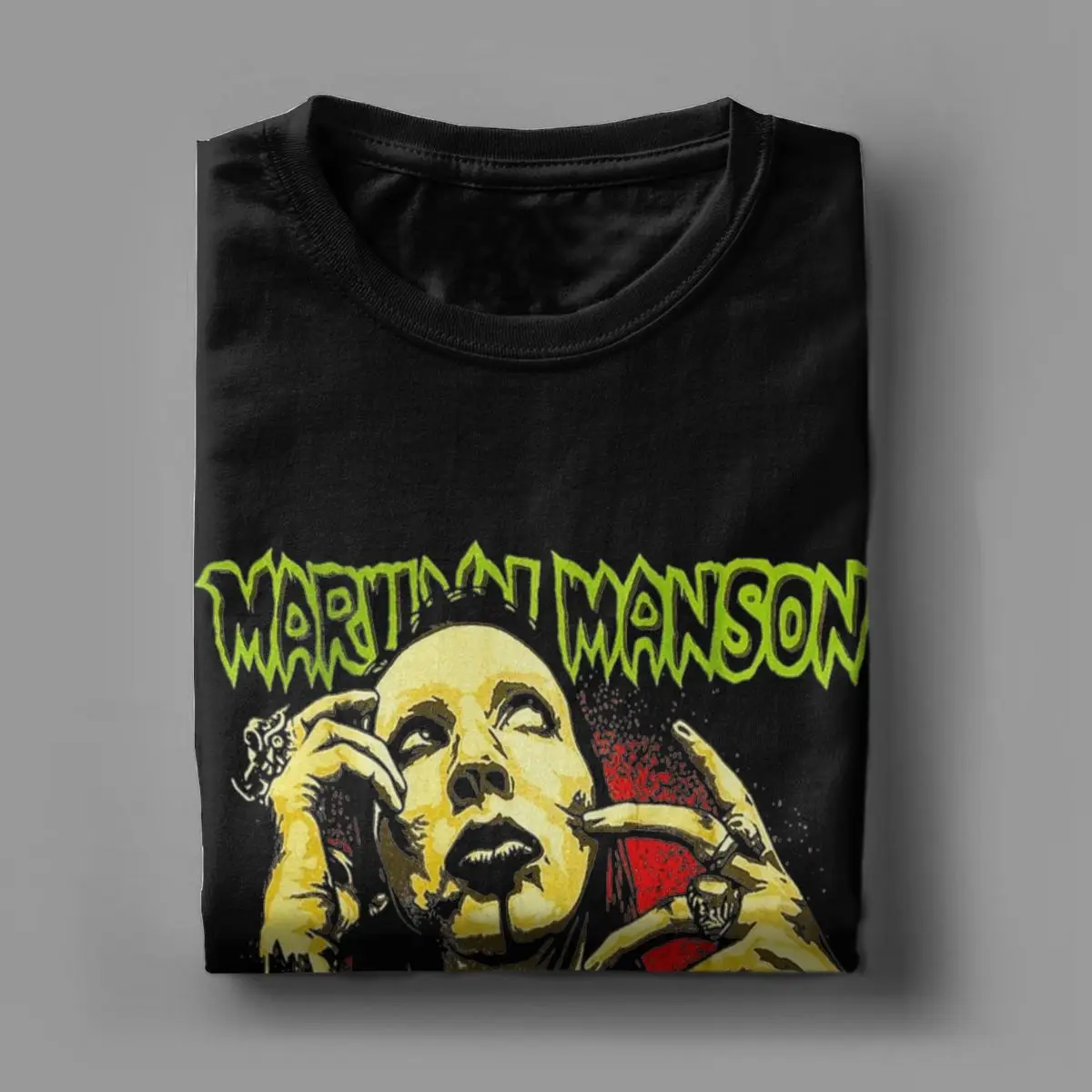 Summer Men Women\'s Marilyn Manson Gothic Fans Shirt Outfit Pure Cotton T-shirt Clothes Fun Tee Shirt