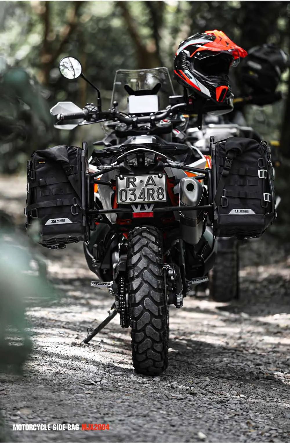Rhinowalk 35L Wasserdichte Motorrad-Satteltasche mit Schnellverschluss und MOLLE-System-Schlossloch für Abenteuerreisen – Detail 2