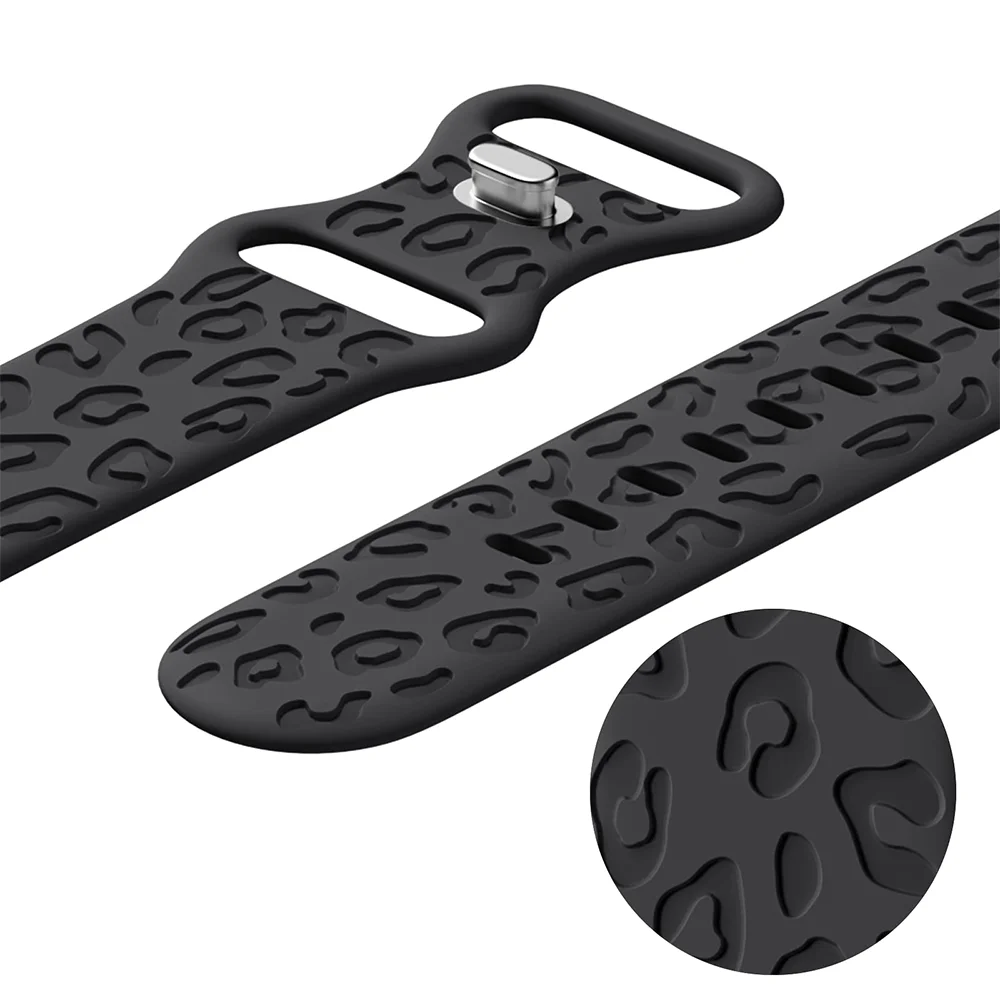 Gelang silikon olahraga untuk Samsung Galaxy Watch 7 Ultra 47mm tali macan tutul gelang jam tangan 7 Ultra Aksesori tali jam tangan