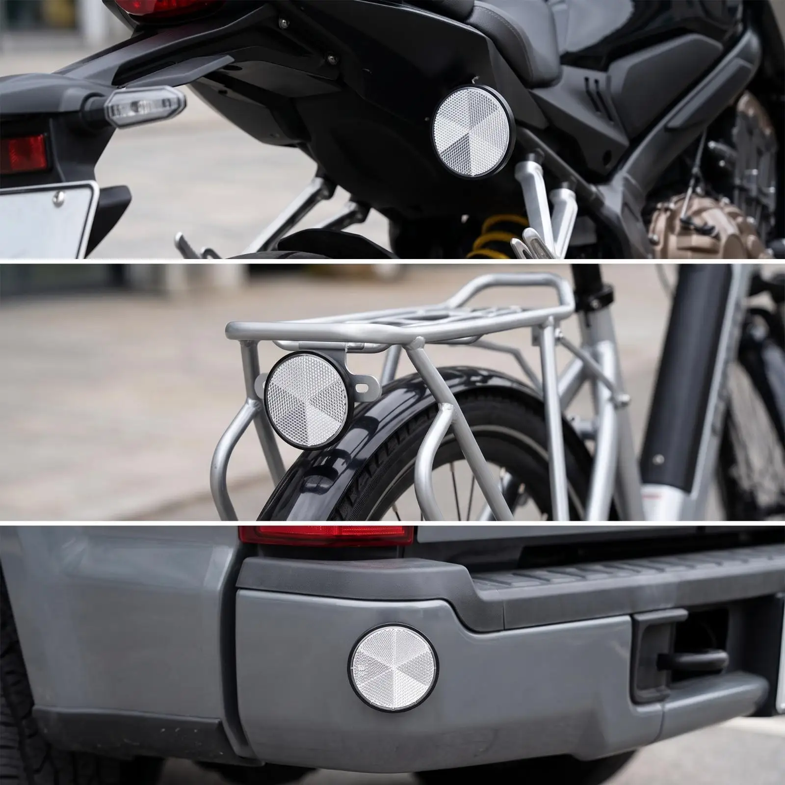 Vehicle Reflector Safety Sign for Bike Back Light Motorcycle Auxiliary Headlights Bicycle Wheel Truck