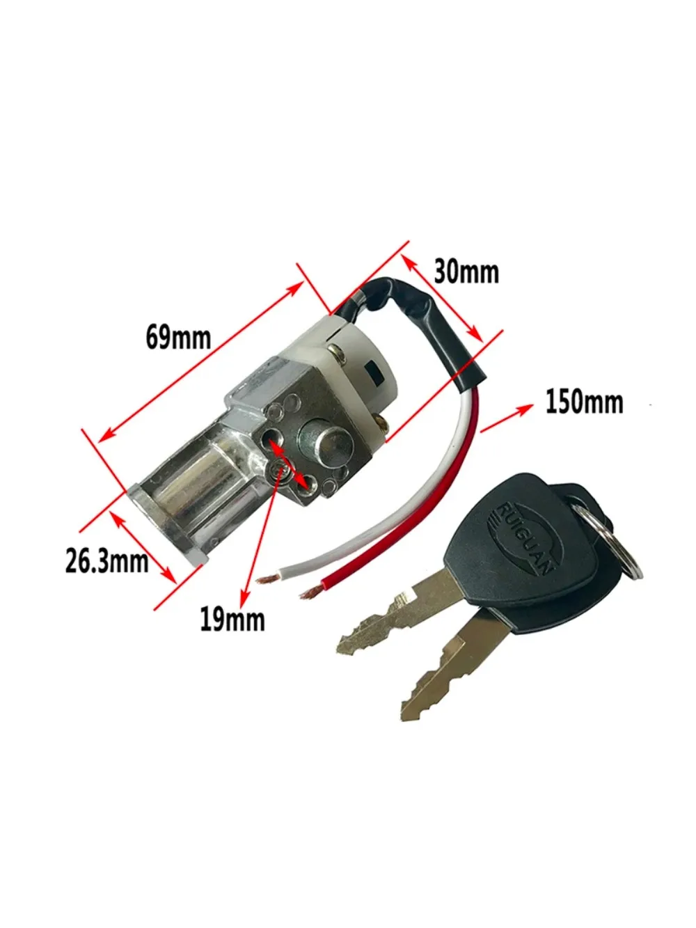 AliExpress NONE 1pc New Universal Battery Chager Mini Lock with 2 keys For Motorcycle Electric Bike Scooter E-bike Electric Lock