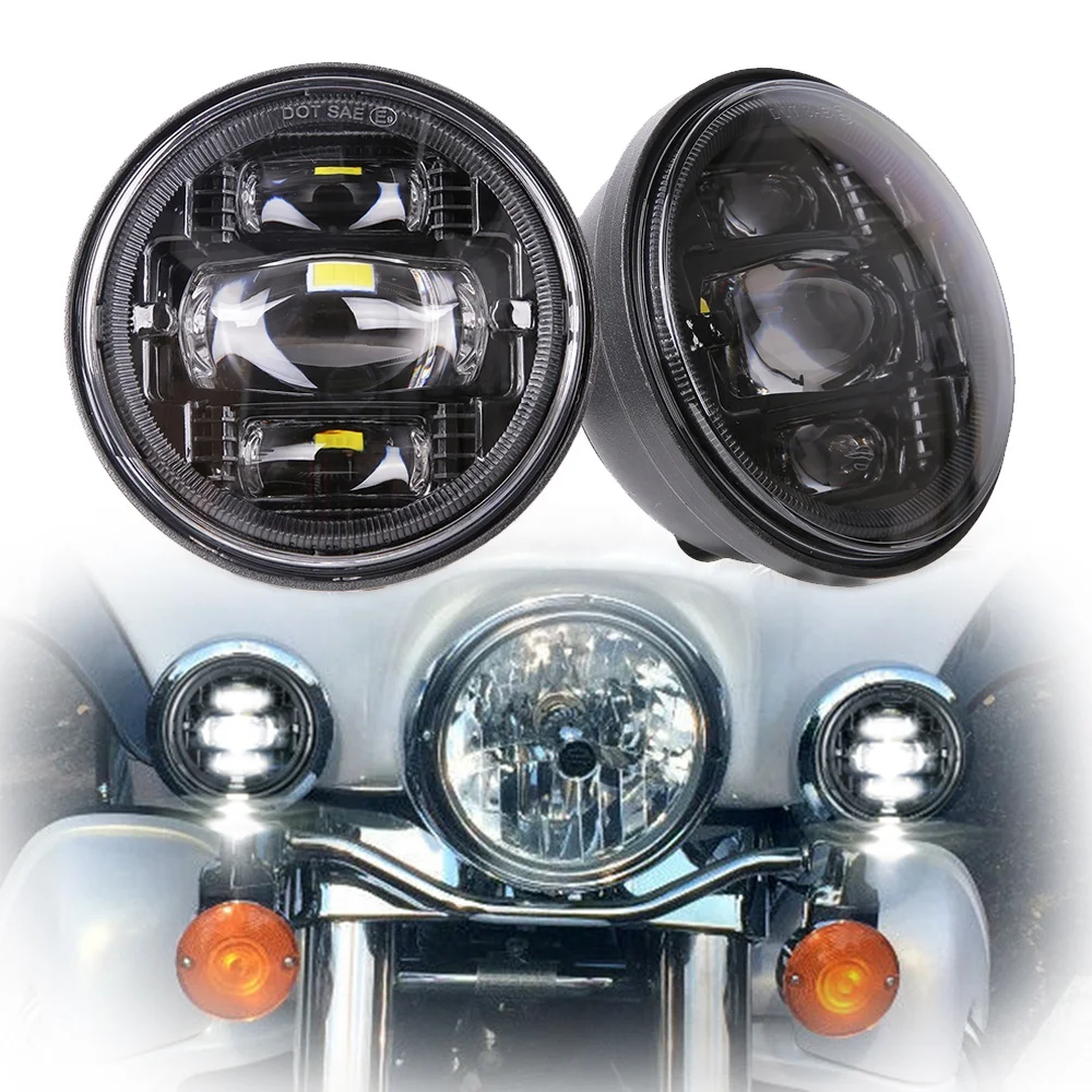 54W High Power Led Auxiliary Fog Light for Harley Davidson FLHRC Electra Glide Led Passing Light