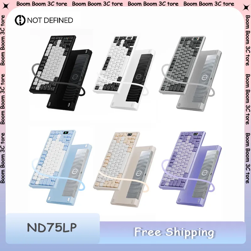 

Not Defined ND75LP Mechanical Keyboard Aluminum Alloy Tri-mode RGB Gasket Low-profile Customized Gaming Keyboard Pc Accessories