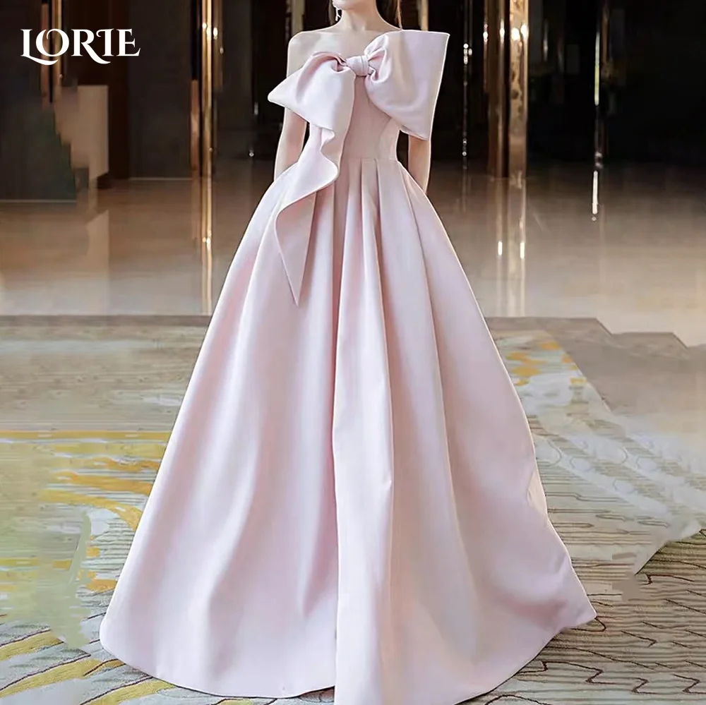 

LORIE Bow Formal Evening Dress One-Shoulder Corset Satin Prom Gowns Floor Length Club Party Princess Dresses 20242024