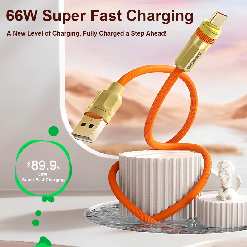 MeeGoo 66W USB/TypeC To C Super Fast Charging Cable For iPhone Samsung Xiaomi Huawei Zinc alloy Nylon USB C Charger Data Cord