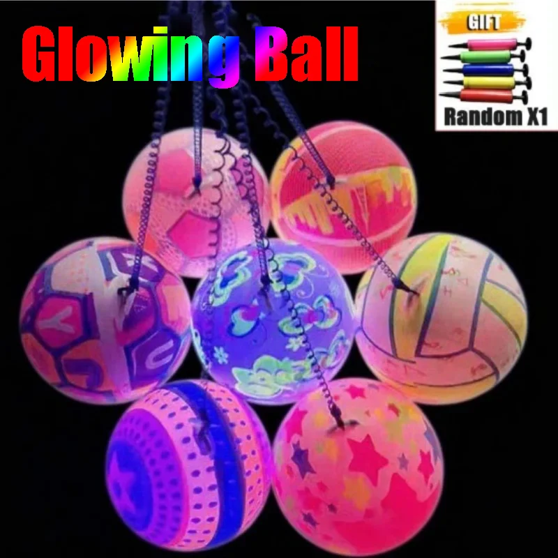 

Футбольный мяч со светодиодной подсветкой для детей, 20 см, светящийся в темноте, надувной мяч для ночных видов спорта, пляжных вечеринок, игр