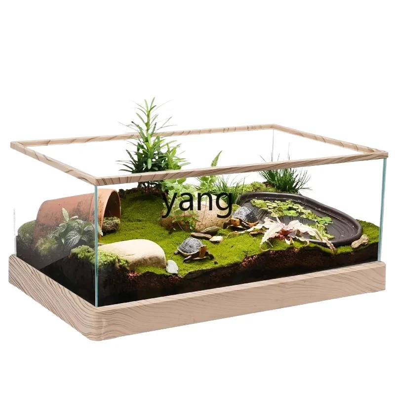 LMM， raising Anyuan turtle semi-water turtle special tank ecological environment landscaping aquatic and land breeding box