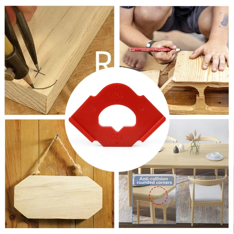 

4pcs шаблоны маршрутизаторов устанавливают позиционер для не разработанного деревянного угла и дизайна краев