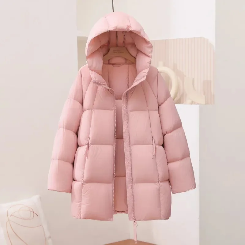 New Warm Winter Puffer Jacket Hooded Long Women Parkas Thick Cotton Padded Windproof Overcoat Casual Loose Snow Wear Jaquet