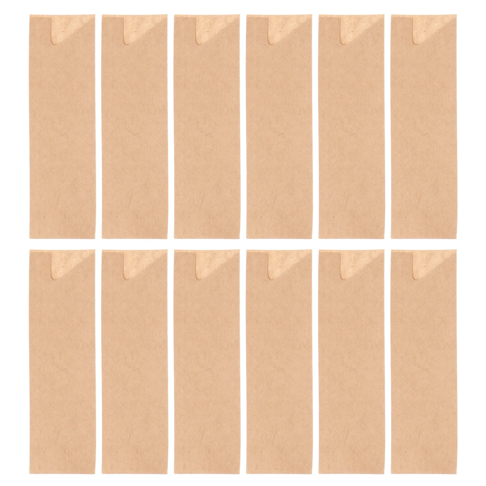 

15cm Kraft Paper Chopstick Sleeves Waterproof Oil Resistant Restaurant Packaging Bags Yellow Standard Size for Silverware