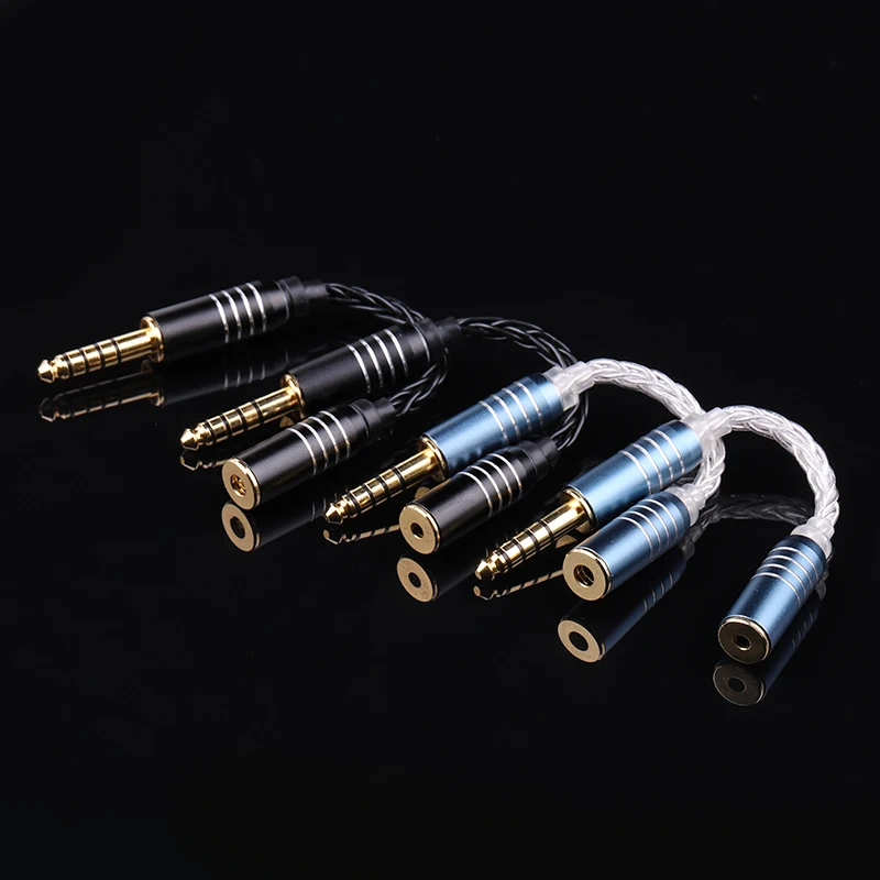 Ulepszony kabel do słuchawek przewód do konwersji równowagę 4.4mm, aby 2.5 równowagę kobiet 4.4mm do 3.5 kobiet stereo