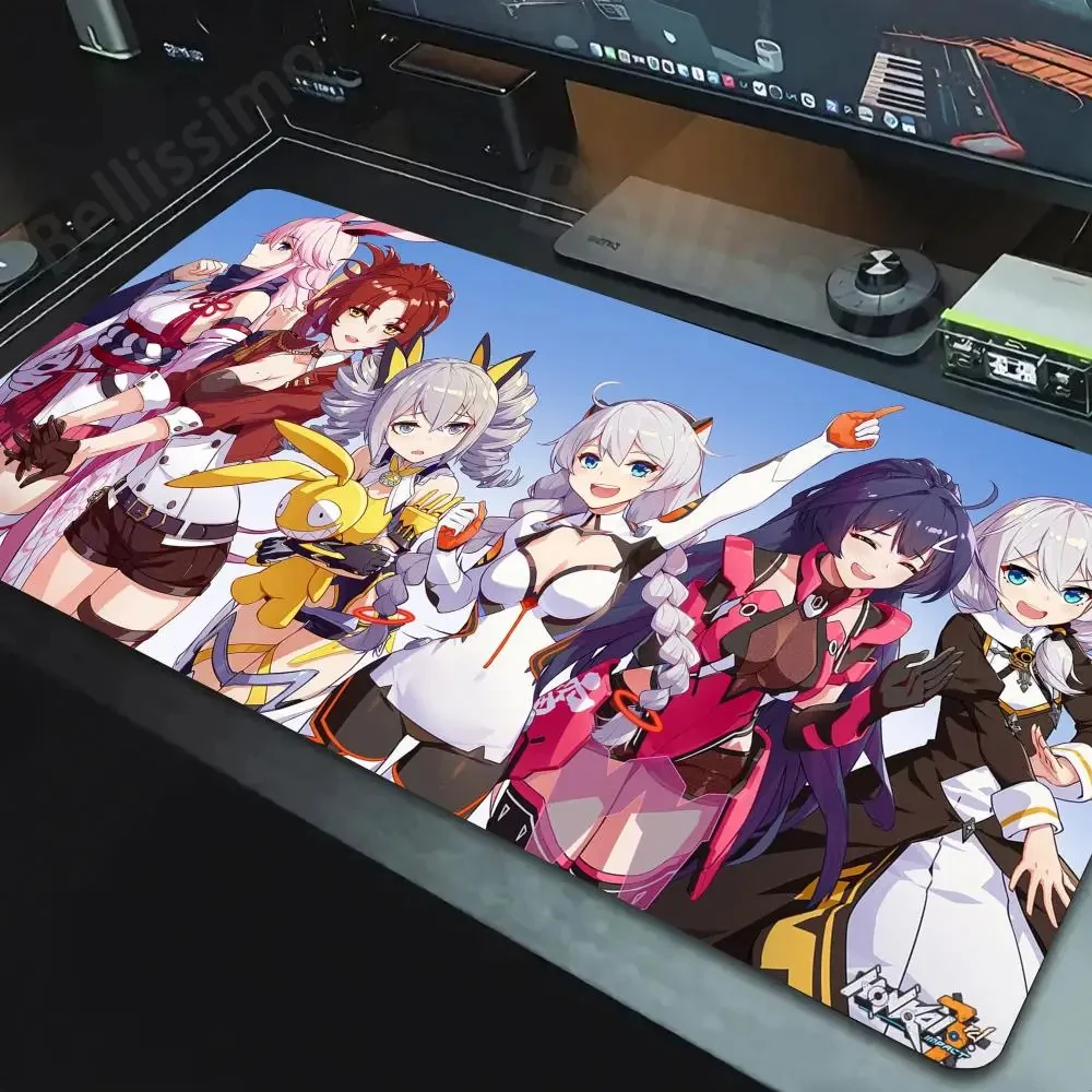 Laptop Gaming Mice Mat Table Keyboard Mat Playmat Xmas Gift Anime Honkai Impact 3 Kiana Kaslana Cosplay Mouse Pad Xxl 600x1200mm