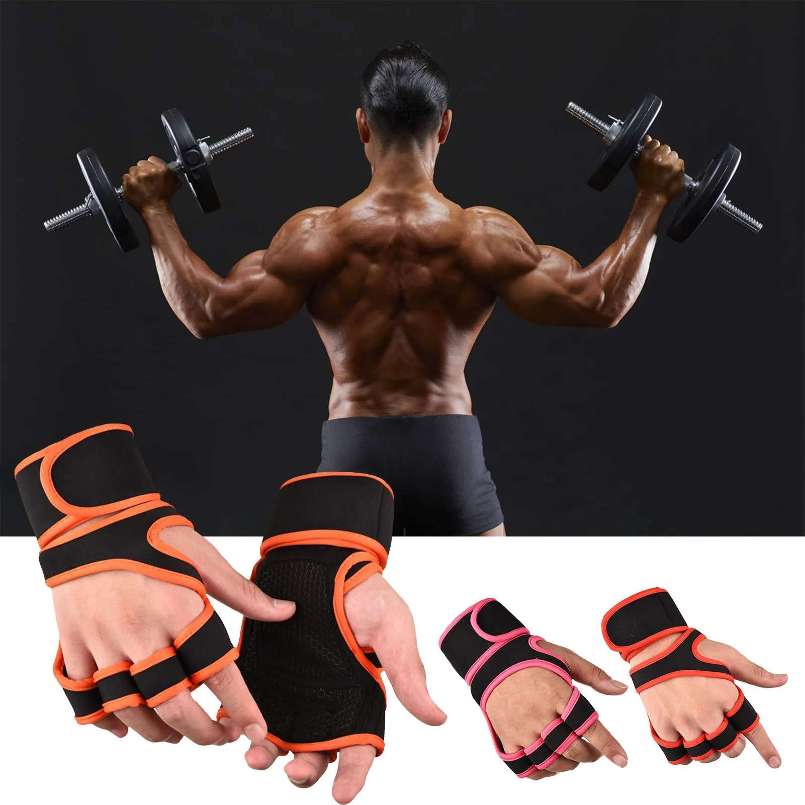 Silicone Gym Gloves Grips Anti Skid Weight Power Belt Lifting Pads Deadlift Belt Workout Crossfit Fitness Gloves Palm Protection