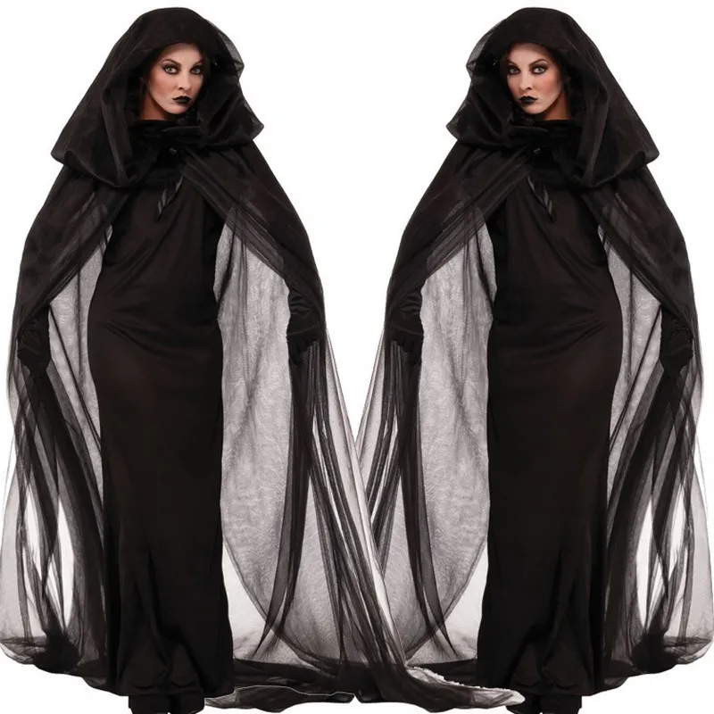 Halloween witch costume vampire female ghost demon ghost cloak costume witch costume uniform party costume sub-code grim Reaper